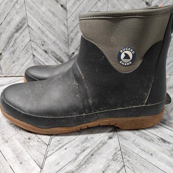 RUGGED SHARK Fishing Boots Mens 12 GREAT WHITE NEO Mid-Height Deck Boot - Picture 3 of 8